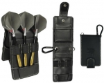 Кожаный чехол для дротиков Target Leather Wallet (черный) 