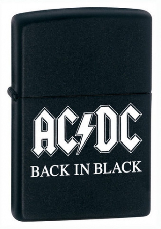 Зажигалка Zippo AC-DC Back In Black артикул 24279  